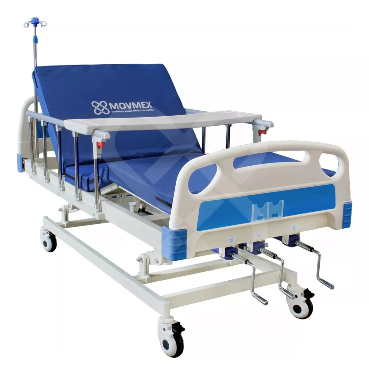 Cama Manual 3 Posiciones Ajuste de Altura + Accesorios Galeno Movmex