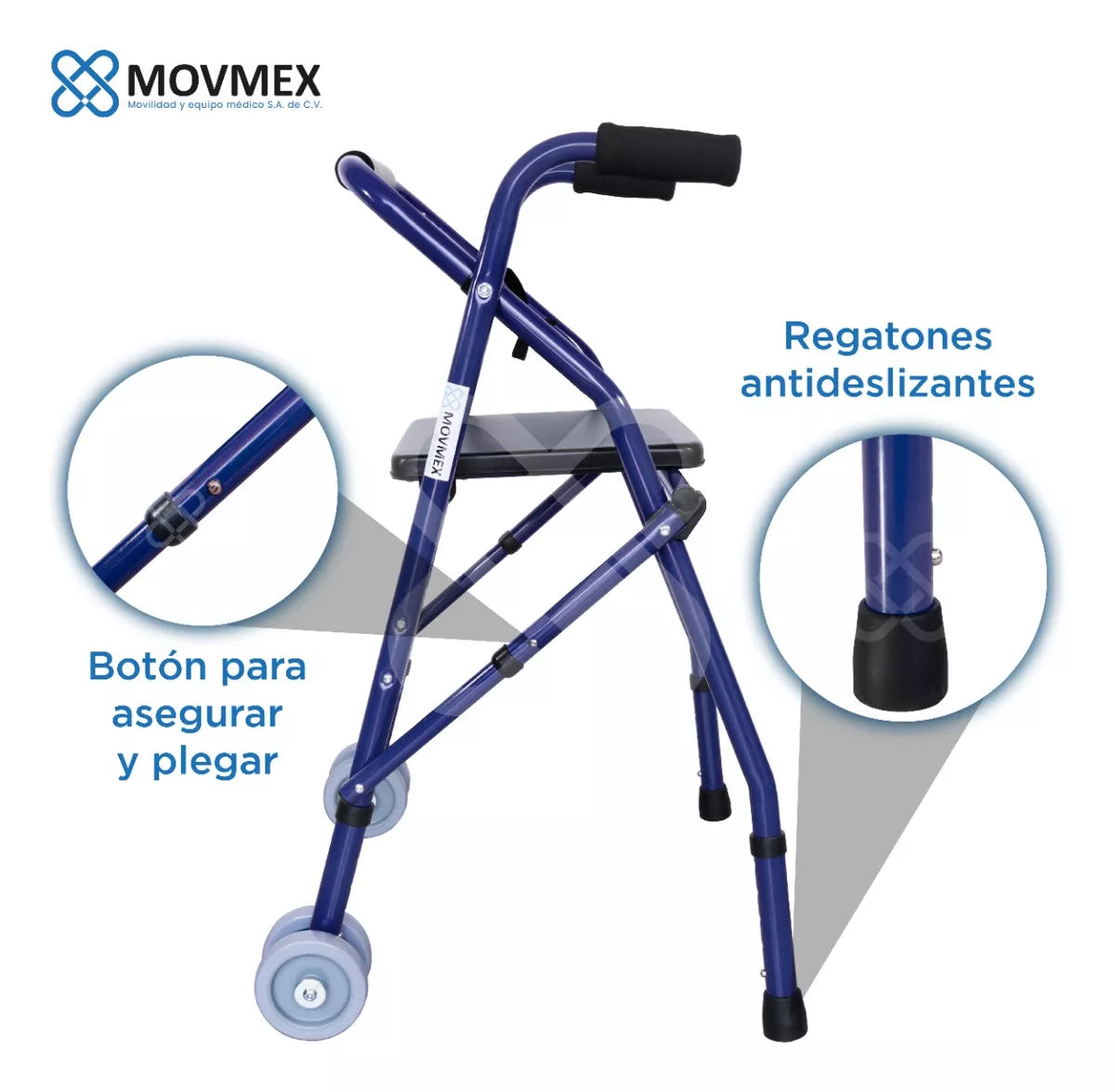 Andadera Ortopédica Sencilla Económica Con Asiento Sheba Movmex