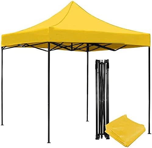 Carpa Toldo Plegable 2x2 Amarillo Reforzado Impermeable Jardín Lona