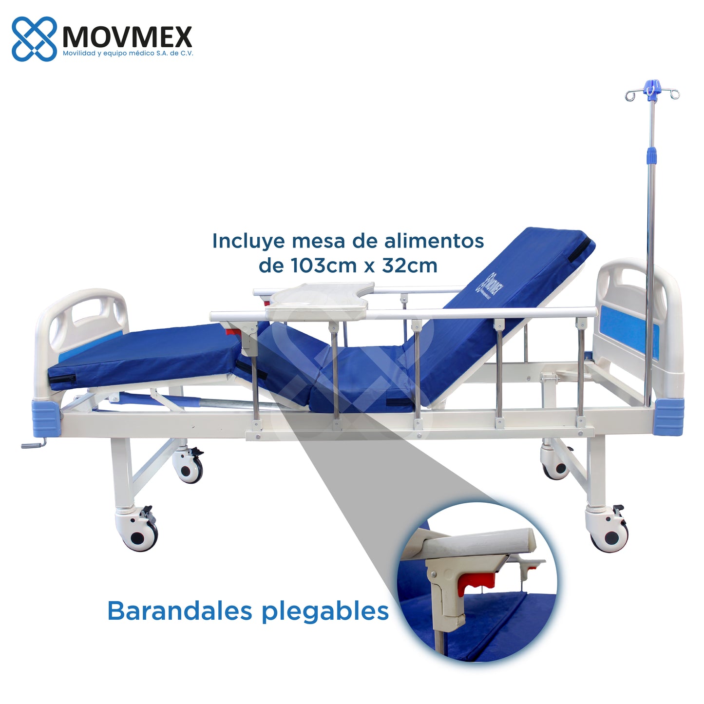 Cama Hospitalaria Manual 2 Posiciones Con Accesorios  Osler MOVMEX