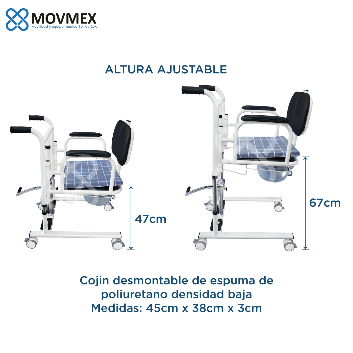 Silla de Transferencia Hidráulica con Cómodo Mayo