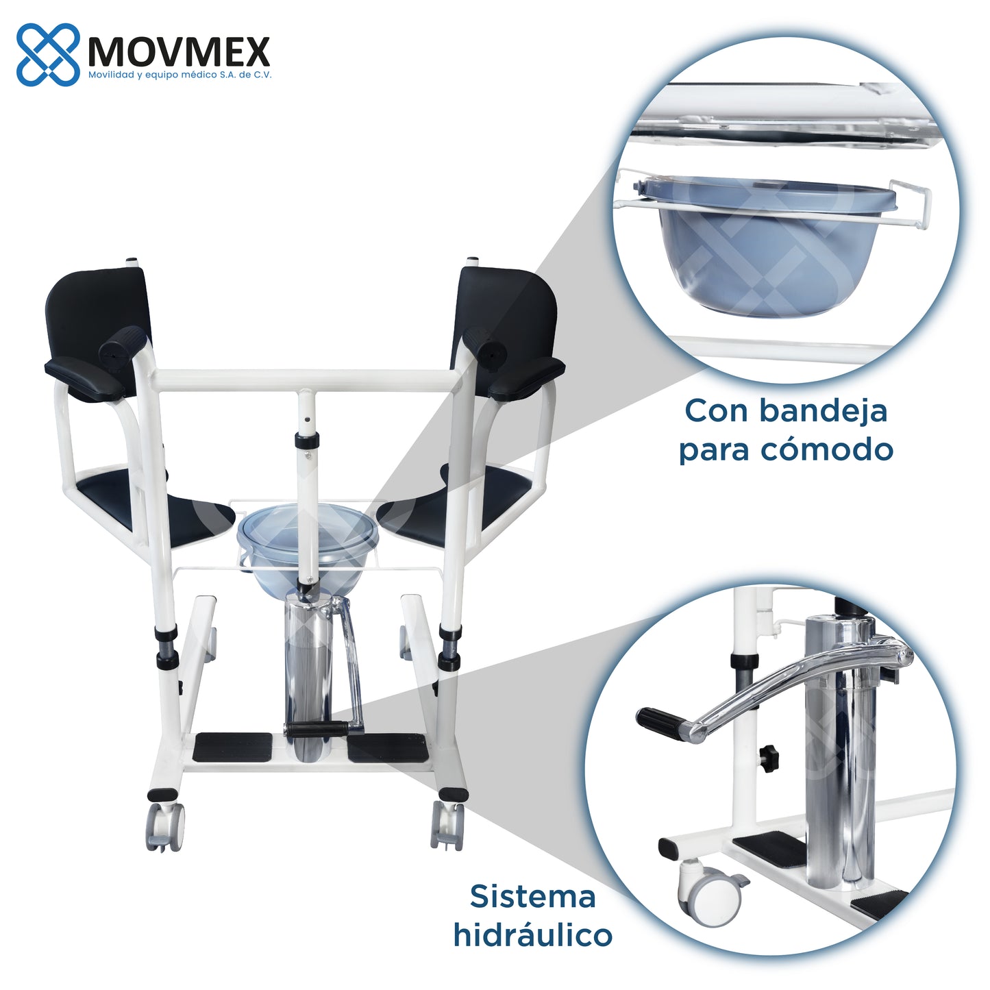 Silla de Transferencia Hidráulica con Cómodo Mayo