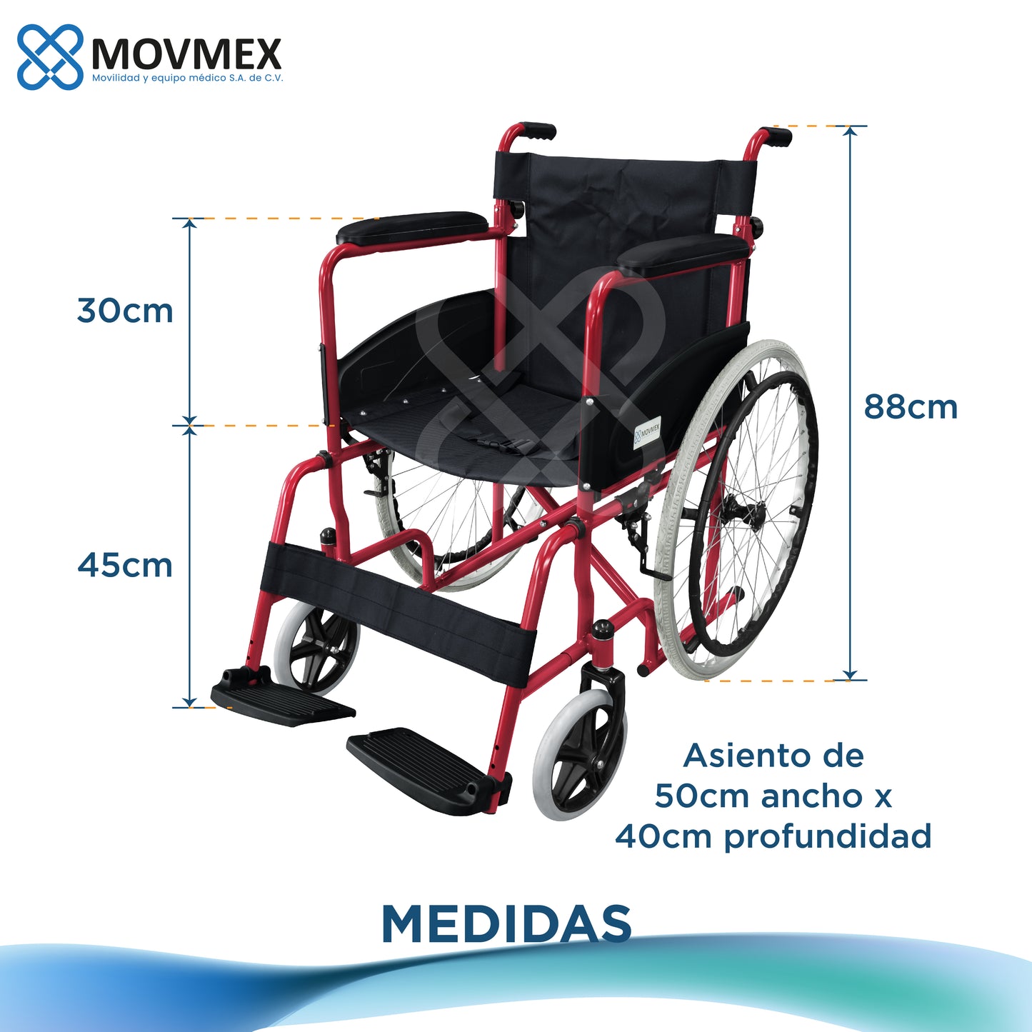 SILLA DE RUEDAS BÁSICA LLANTA SÓLIDA ZINIC