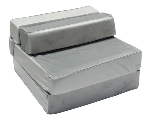 SOFA CAMA PLEGABLE INDIVIDUAL GRIS