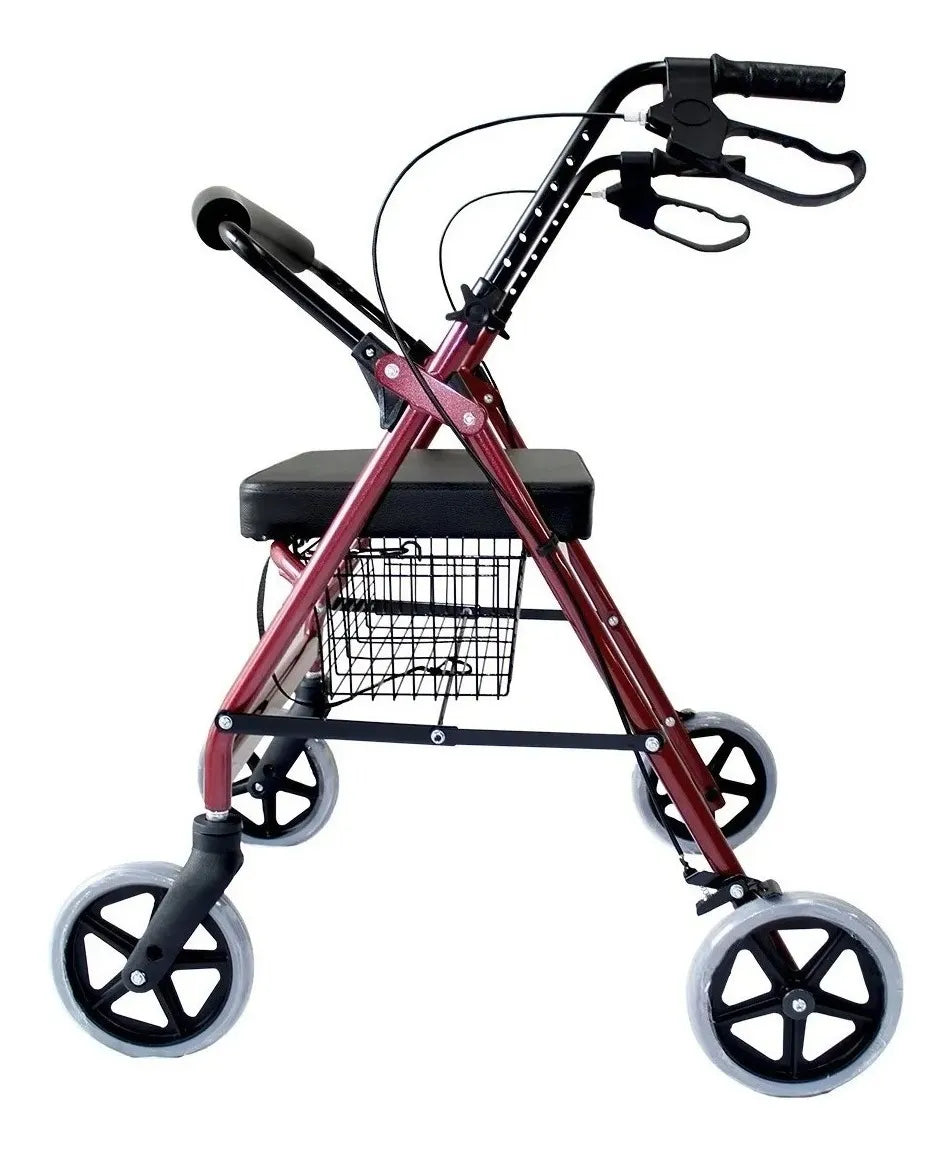 Andadera Rollator Ortopédica Sobrepeso Extra ancha Salvia Movmex