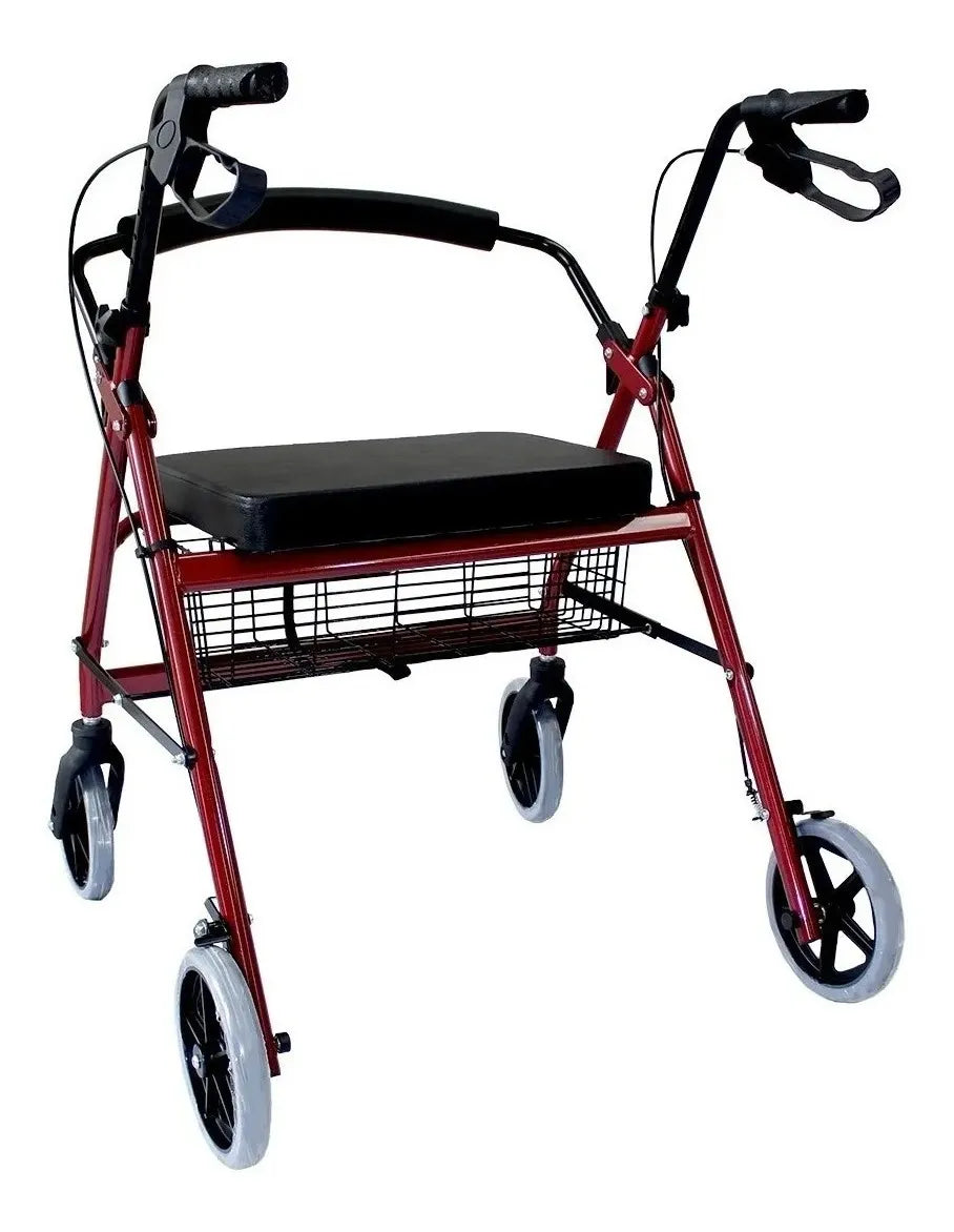 Andadera Rollator Ortopédica Sobrepeso Extra ancha Salvia Movmex