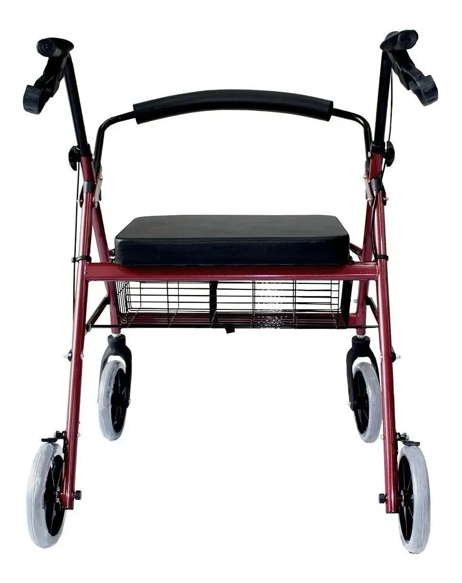 Andadera Rollator Ortopédica Sobrepeso Extra ancha Salvia Movmex