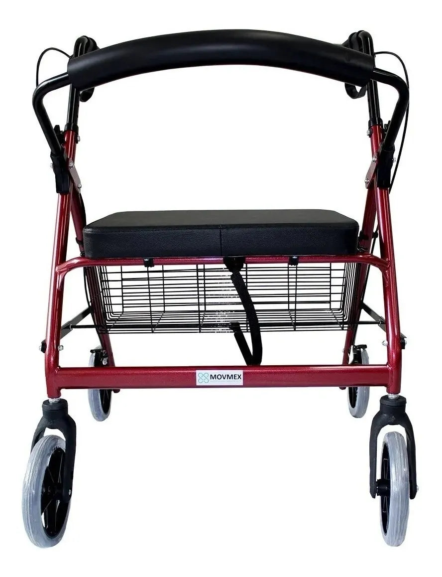 Andadera Rollator Ortopédica Sobrepeso Extra ancha Salvia Movmex