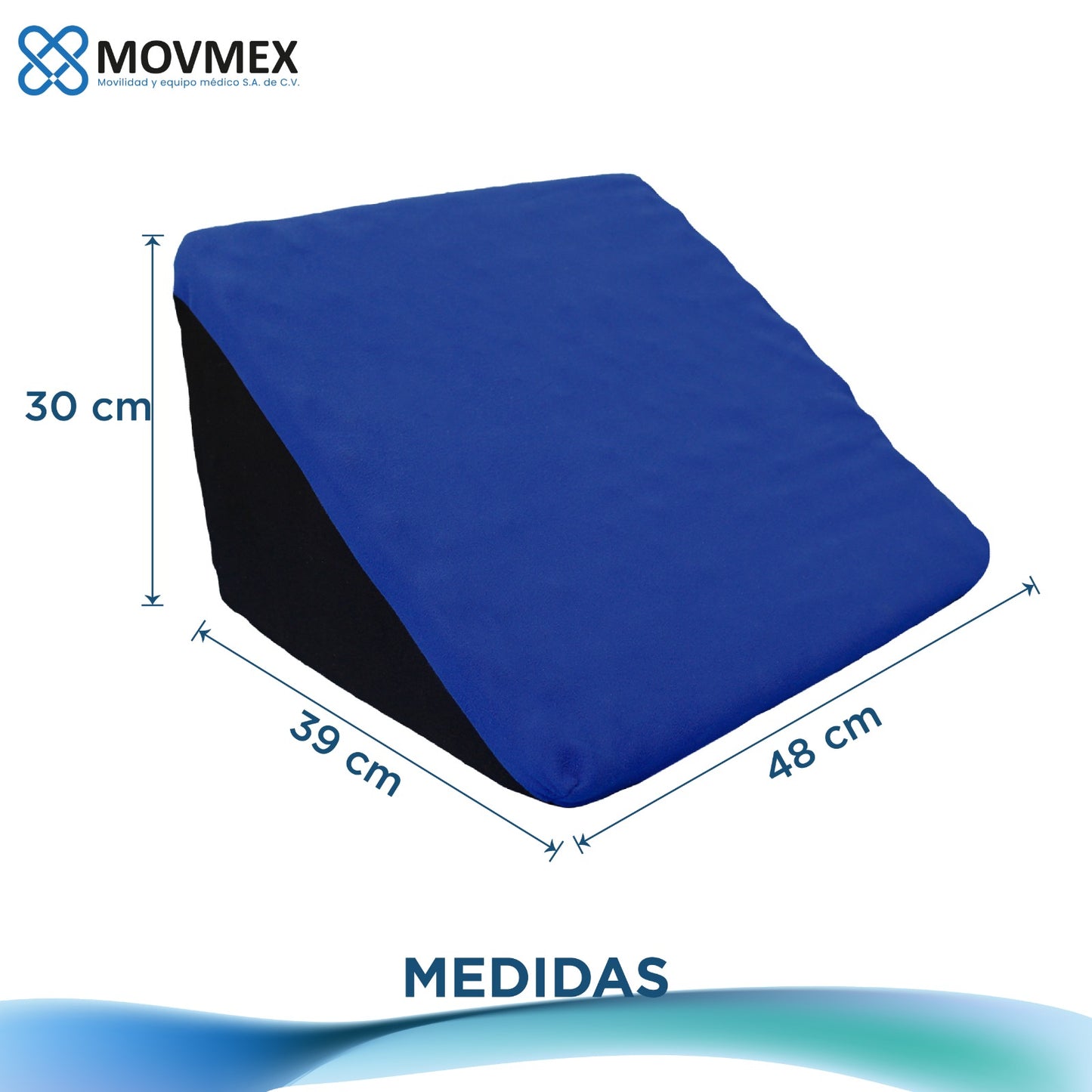 Almohada Cojín Cuña Grande Antireflujo Respaldo Antillagas Austin Movmex