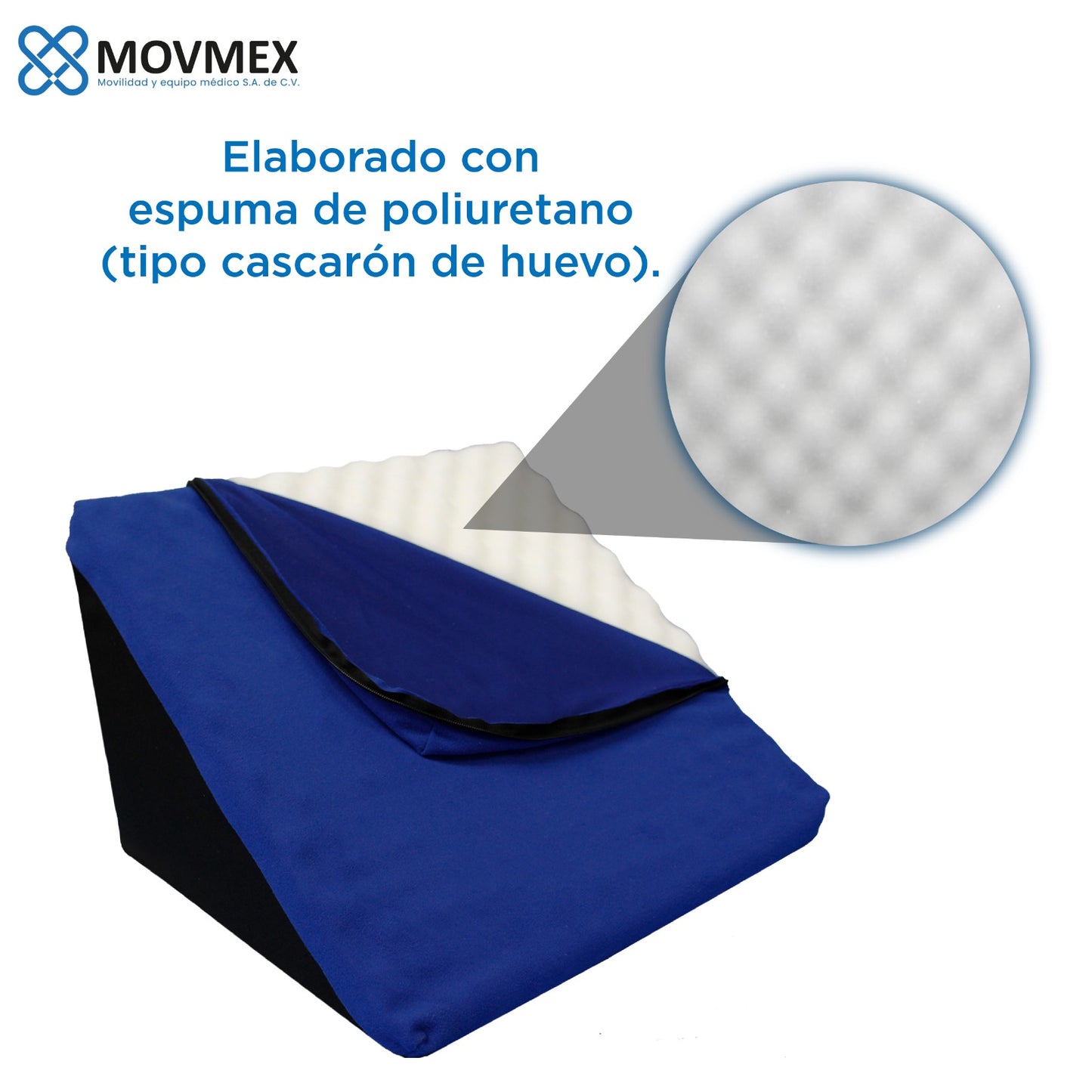 Almohada Cojín Cuña Grande Antireflujo Respaldo Antillagas Austin Movmex