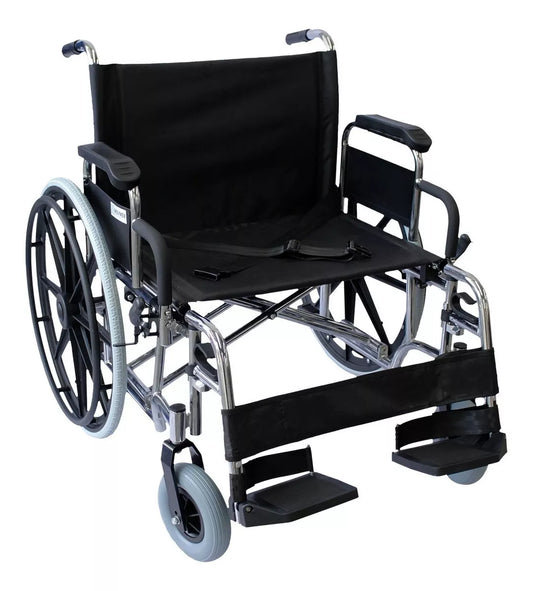 Silla De Ruedas Sólida Sobrepeso Extra Ancha 24"  Curie Movmex