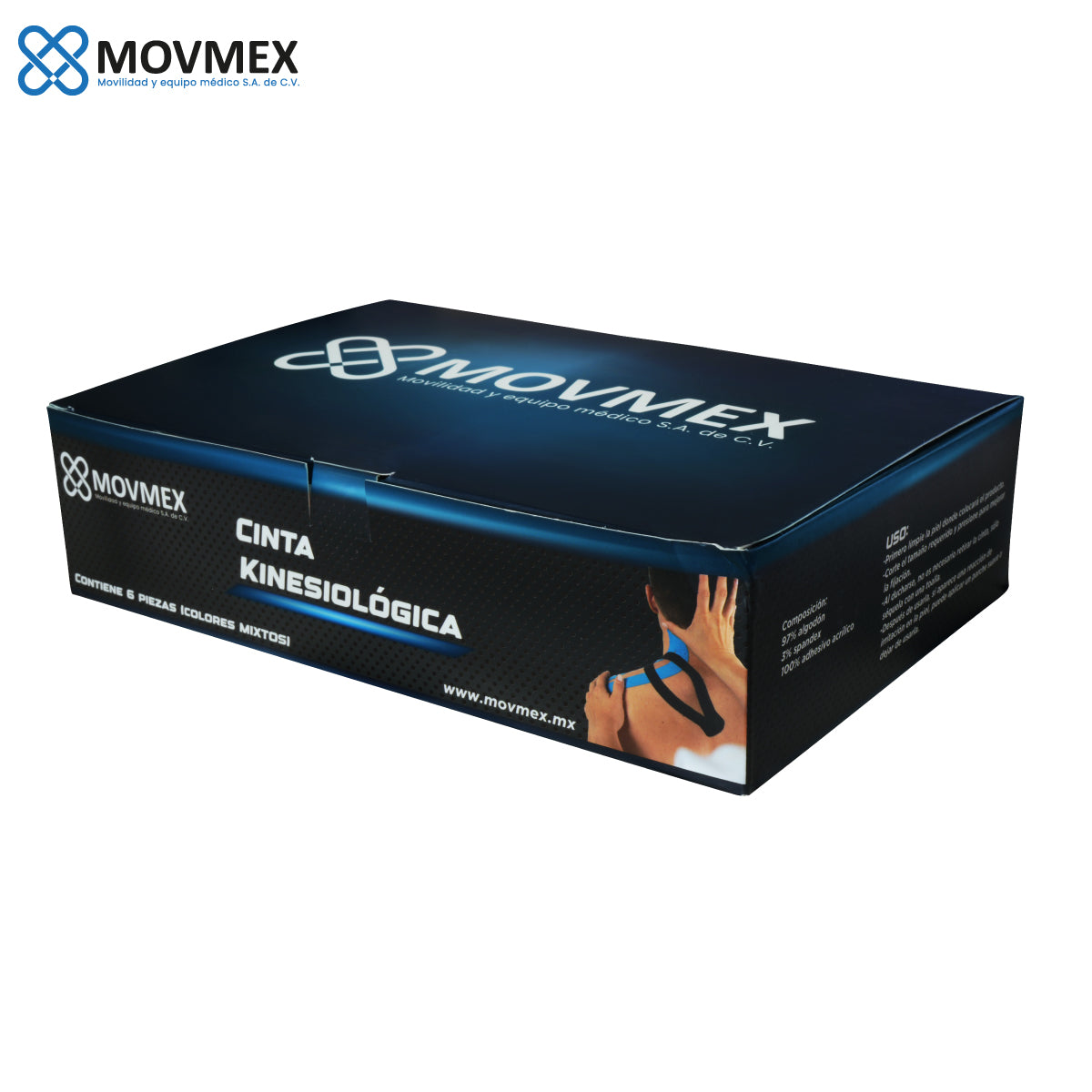 KIT DE 6 CINTAS KINESIOLÓGICAS VENDAJE NEUROMUSCULAR