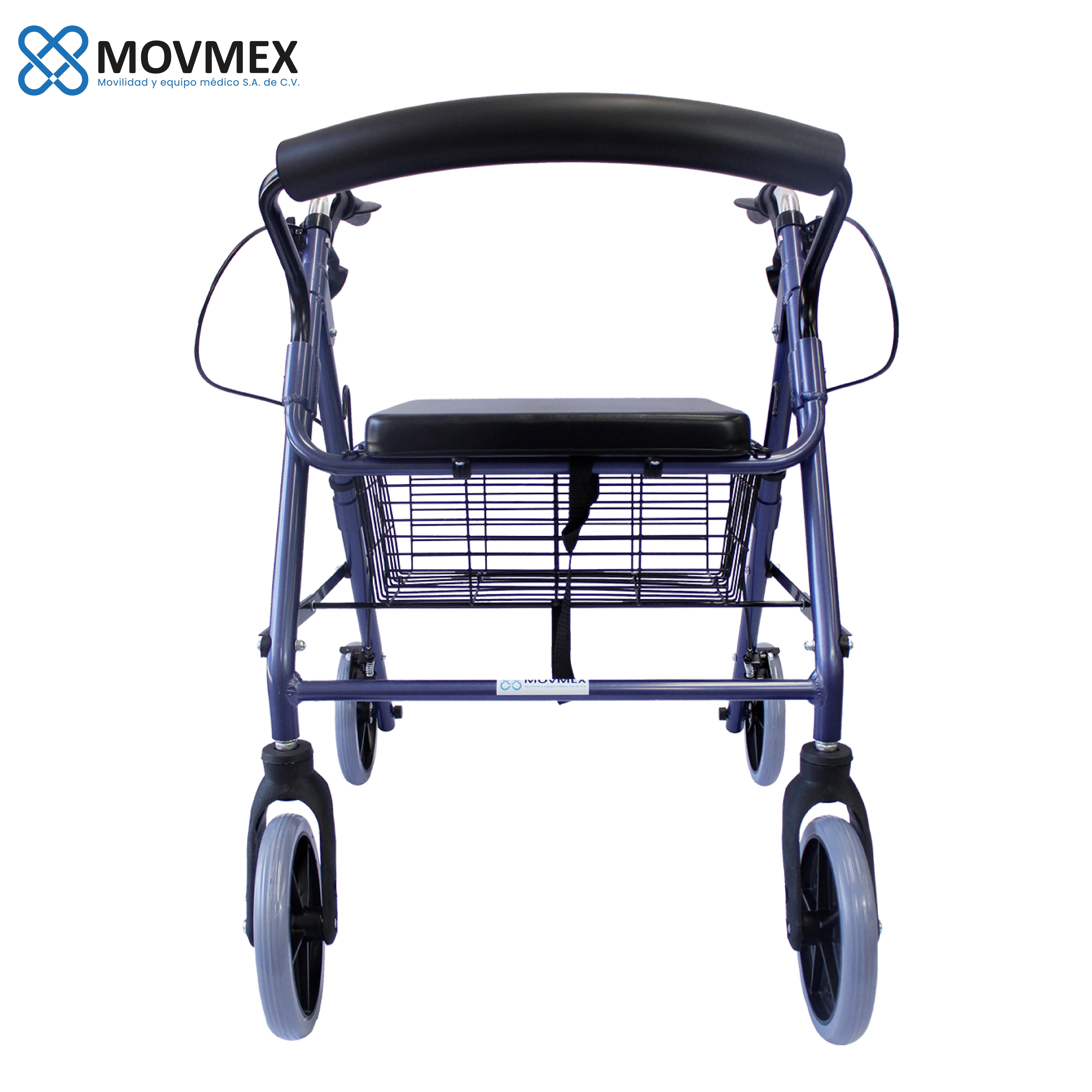 ANDADERA ORTOPÉDICA ROLLATOR CON ASIENTO Y CANASTA MODELO CALÉNDULA