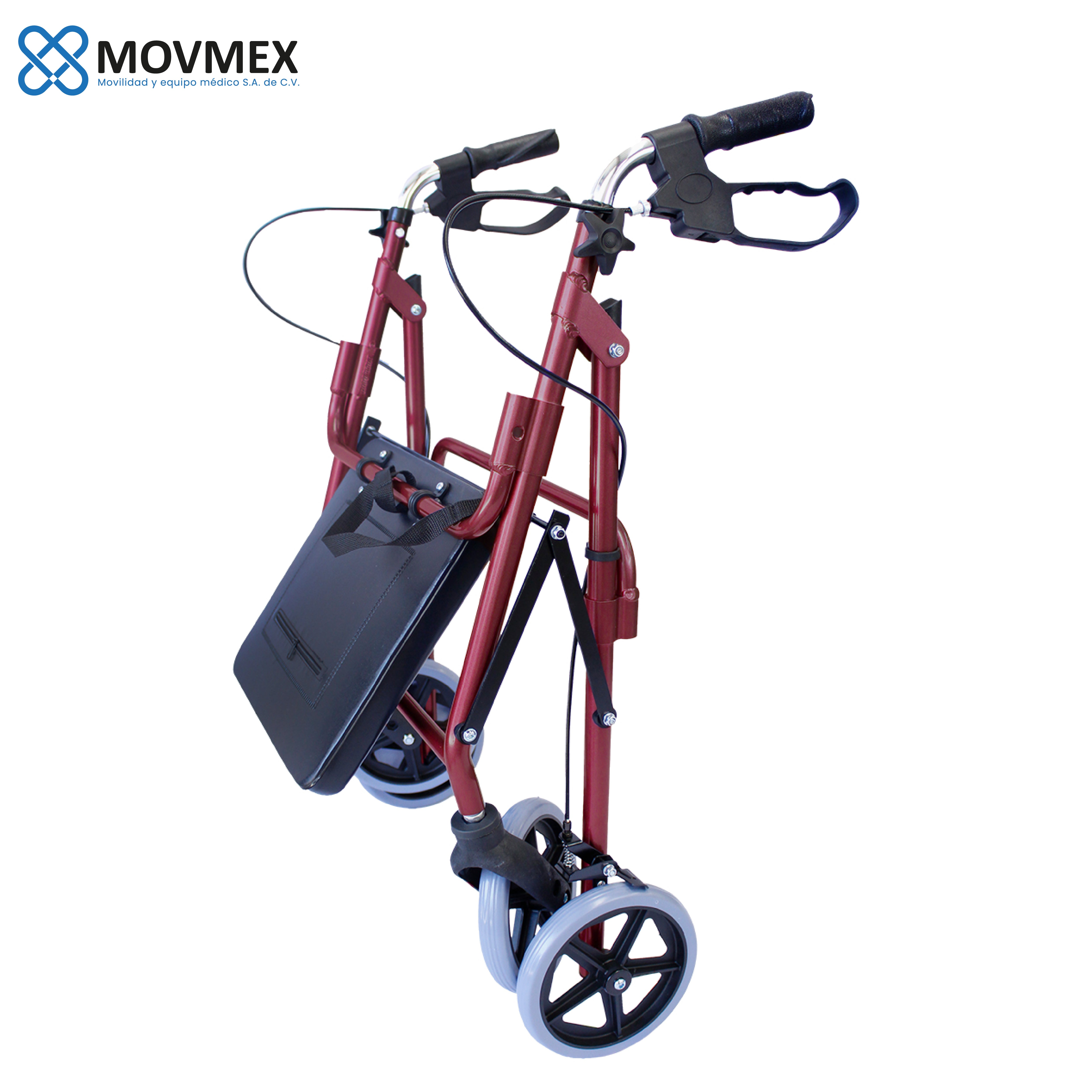 ANDADERA ORTOPÉDICA ROLLATOR CON ASIENTO Y CANASTA MODELO CALÉNDULA
