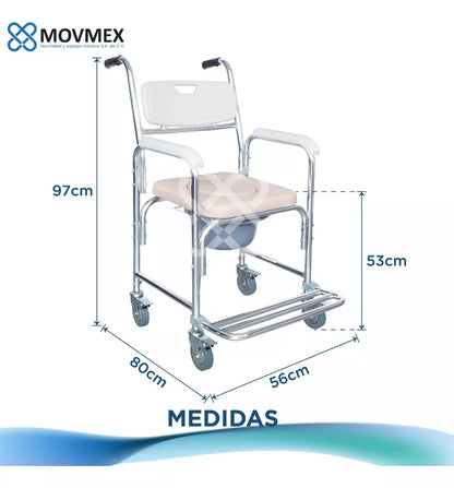 Silla De Ducha Cómodo Traslado  3 en 1 Johns
