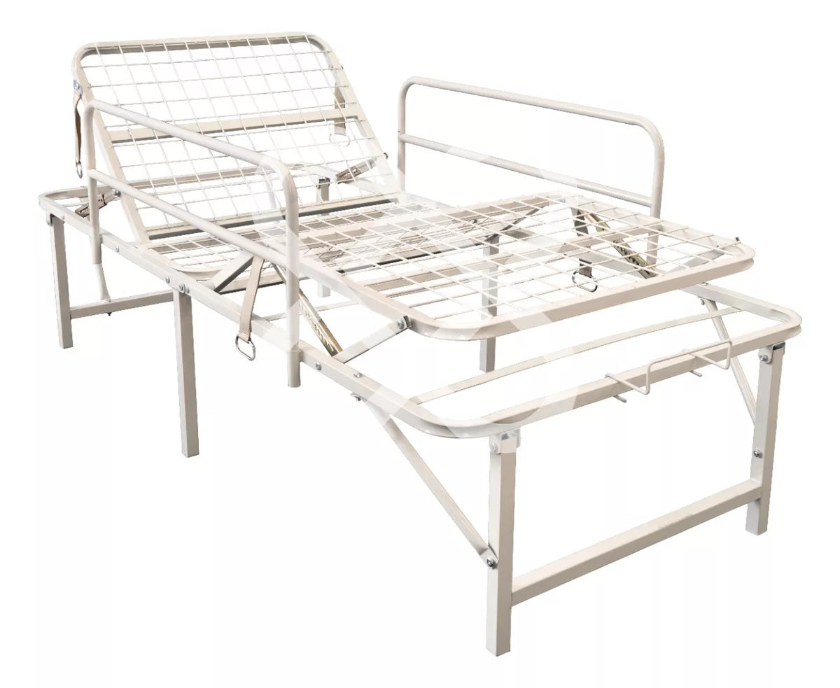 CAMA HOSPITALARIA MANUAL 2 POSICIONES PLEGABLE ECONÓMICA