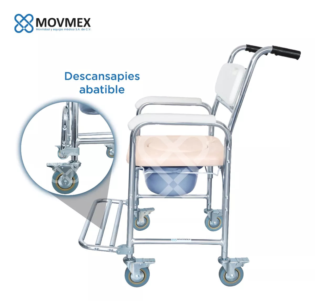 SILLA DE DUCHA CON CÓMODO 3 EN 1 MODELO JOHNS