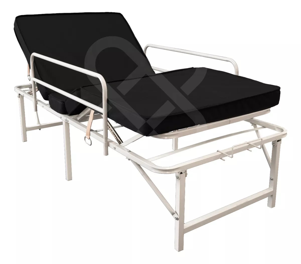 CAMA HOSPITALARIA MANUAL 2 POSICIONES PLEGABLE ECONÓMICA CON COLCHÓN