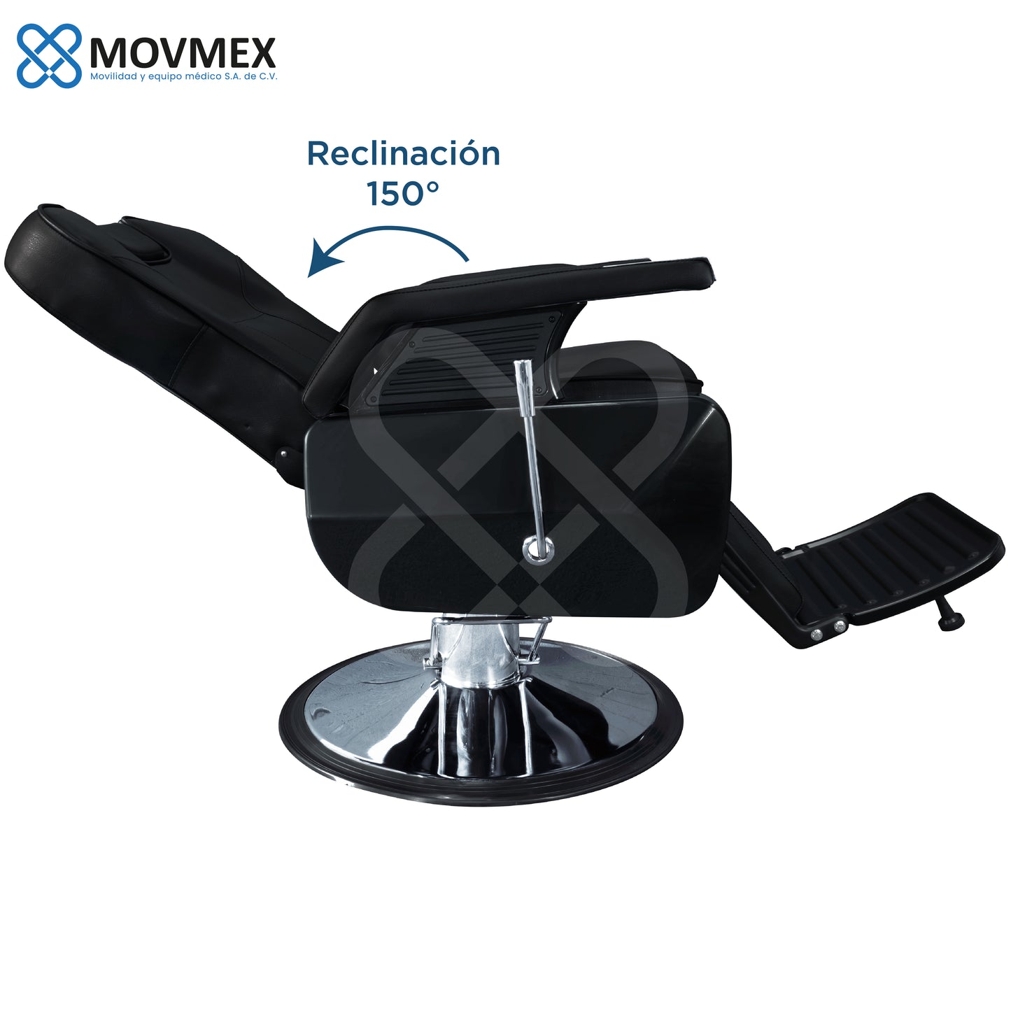 Sillón de Barbería Hidráulico Uso Rudo Jackson MOVMEX
