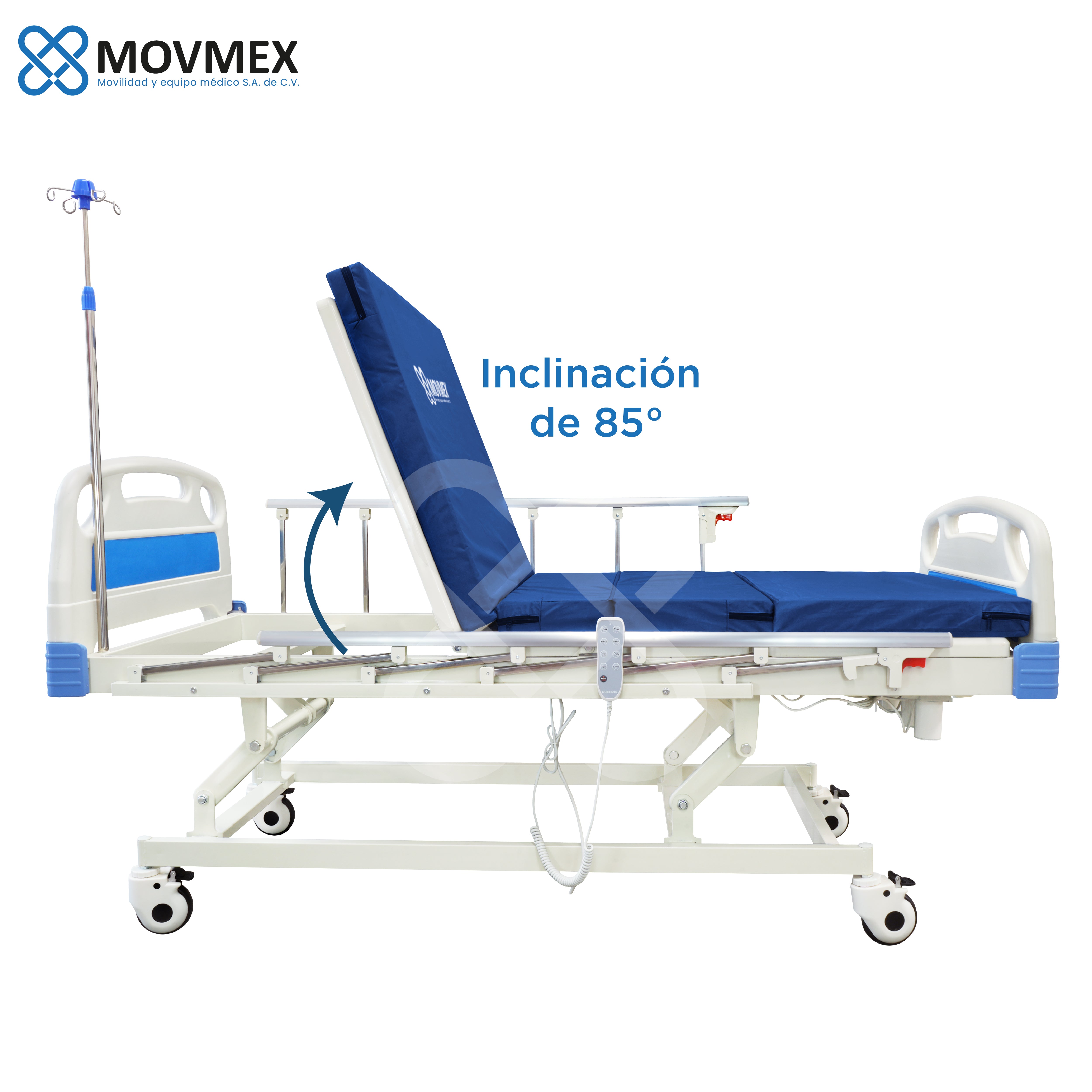 CAMA HOSPITALARIA ELÉCTRICA Y MANUAL (HÍBRIDA) 3 POSICIONES MODELO JENNER 2.0