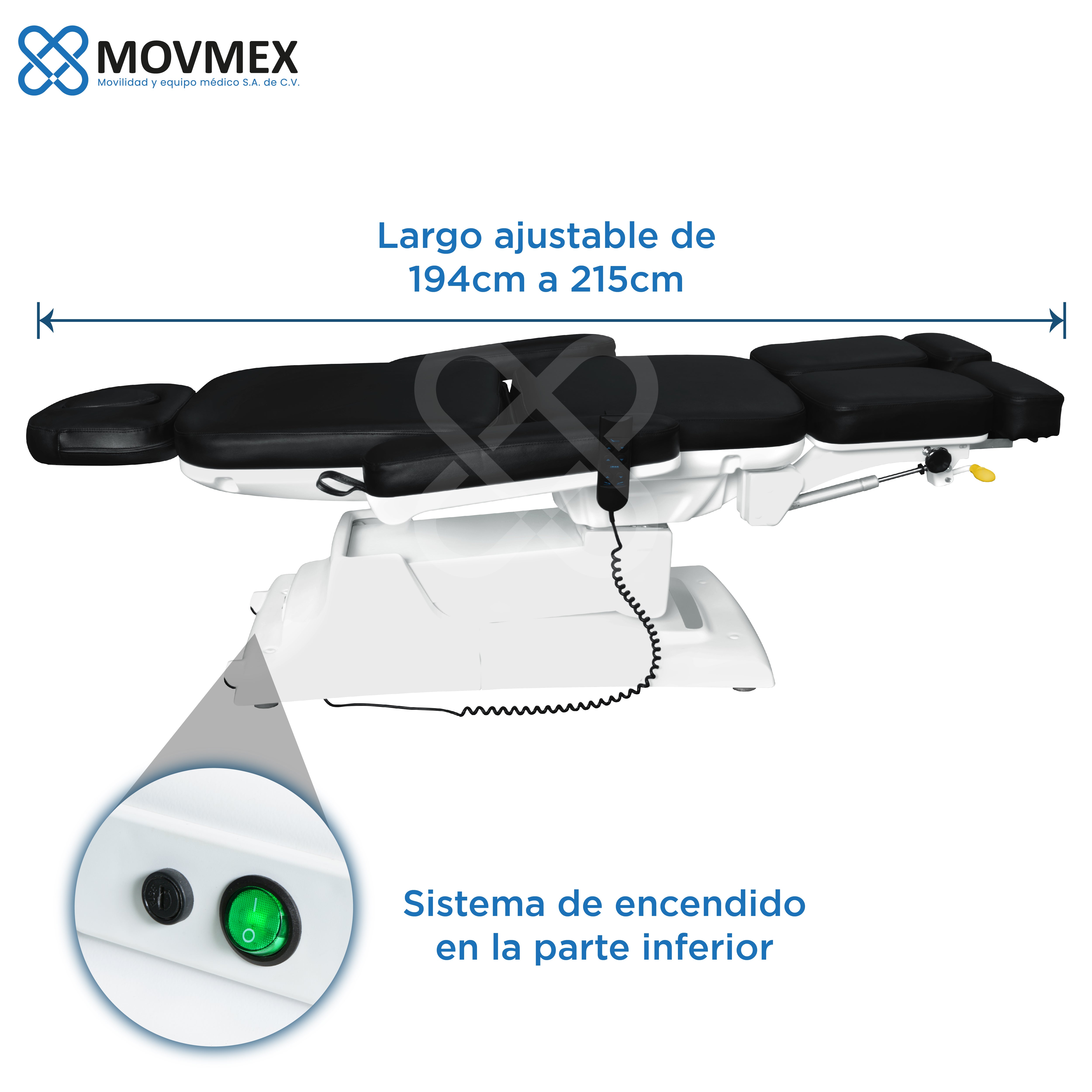 SILLA CAMILLA ELÉCTRICA 3 MOTORES MODELO LONDRES