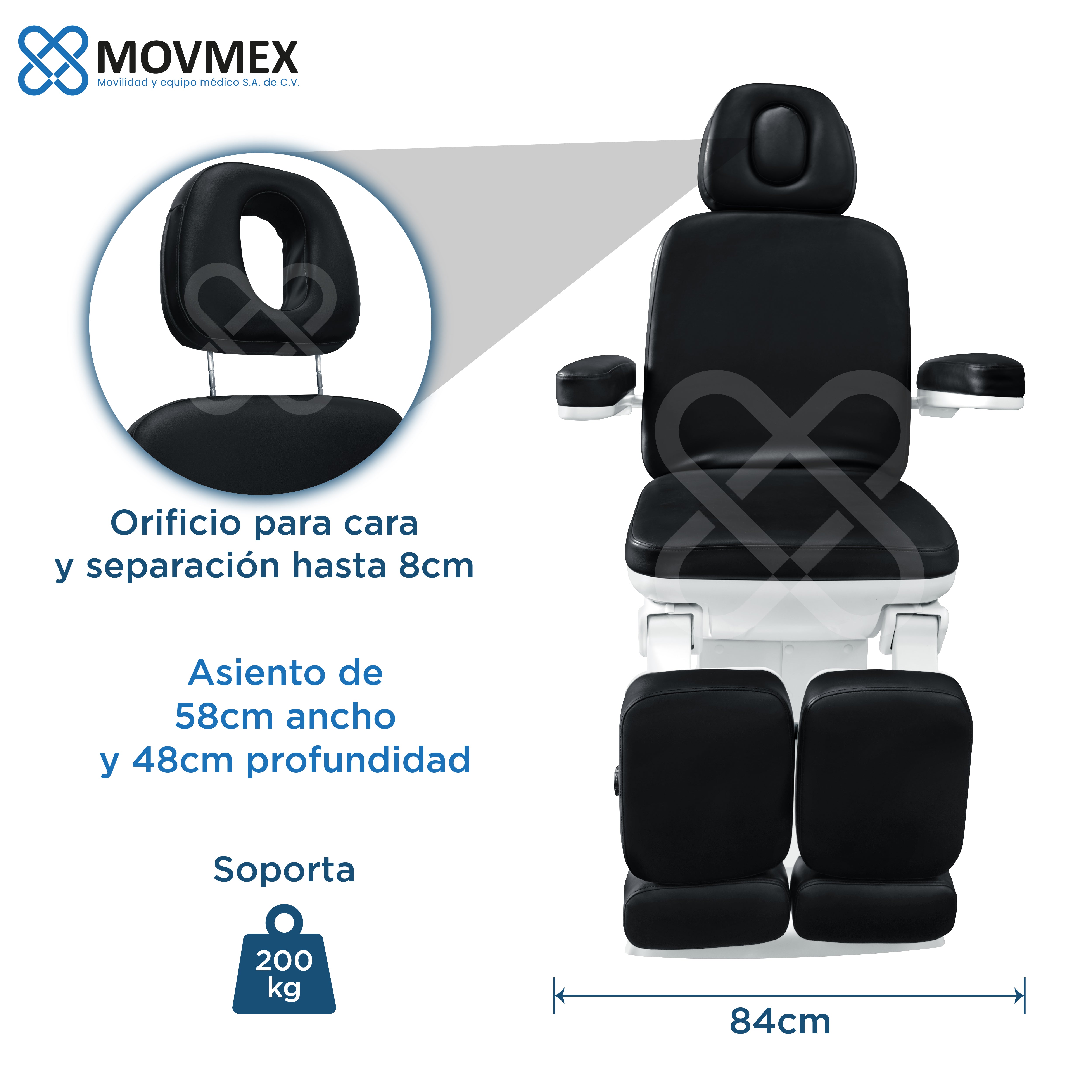 SILLA CAMILLA ELÉCTRICA 3 MOTORES MODELO LONDRES