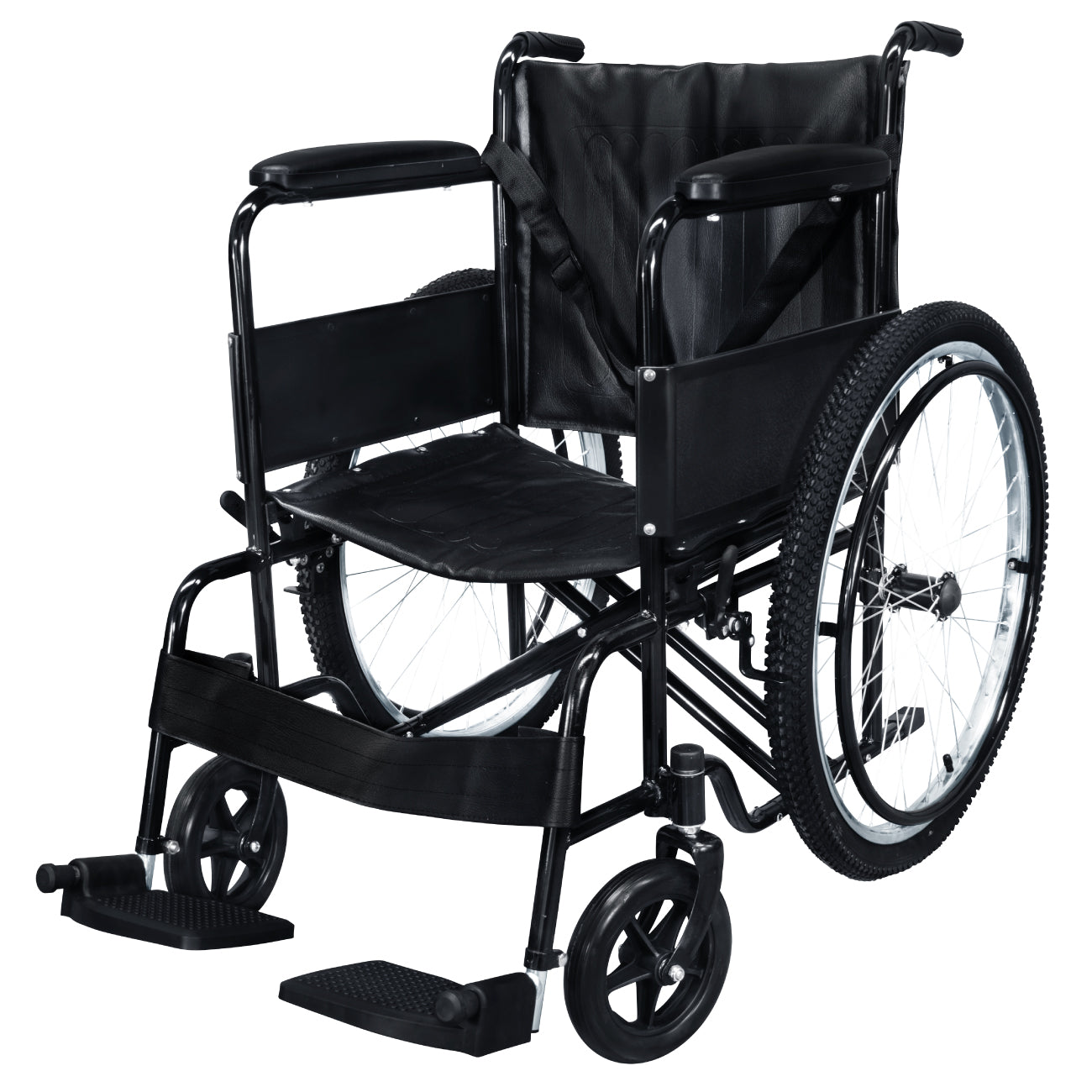 SILLA DE RUEDAS NEUMÁTICA 20" CON POSAPIES FIJO TODO TERRENO