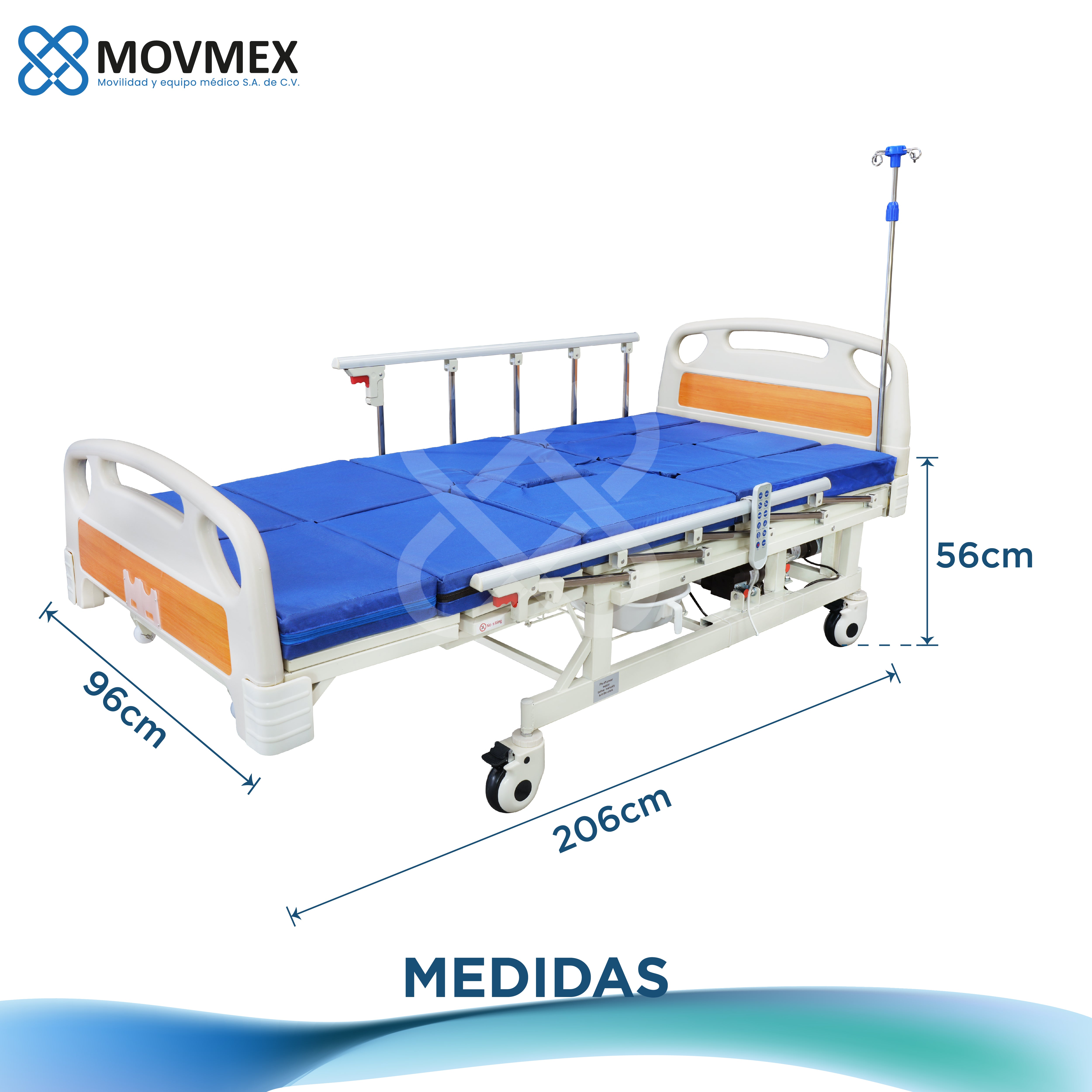 CAMA HOSPITALARIA ELÉCTRICA Y MANUAL 7 FUNCIONES EN 1 MODELO SENDLER