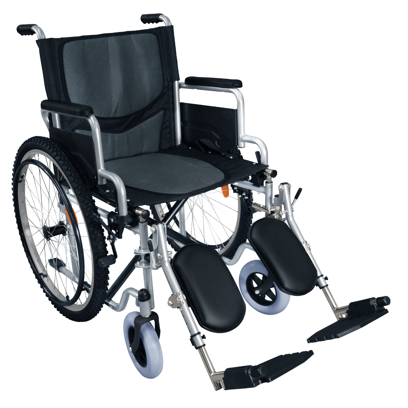 SILLA DE RUEDAS NEUMÁTICA TODO TERRENO CON ELEVAPIERNAS