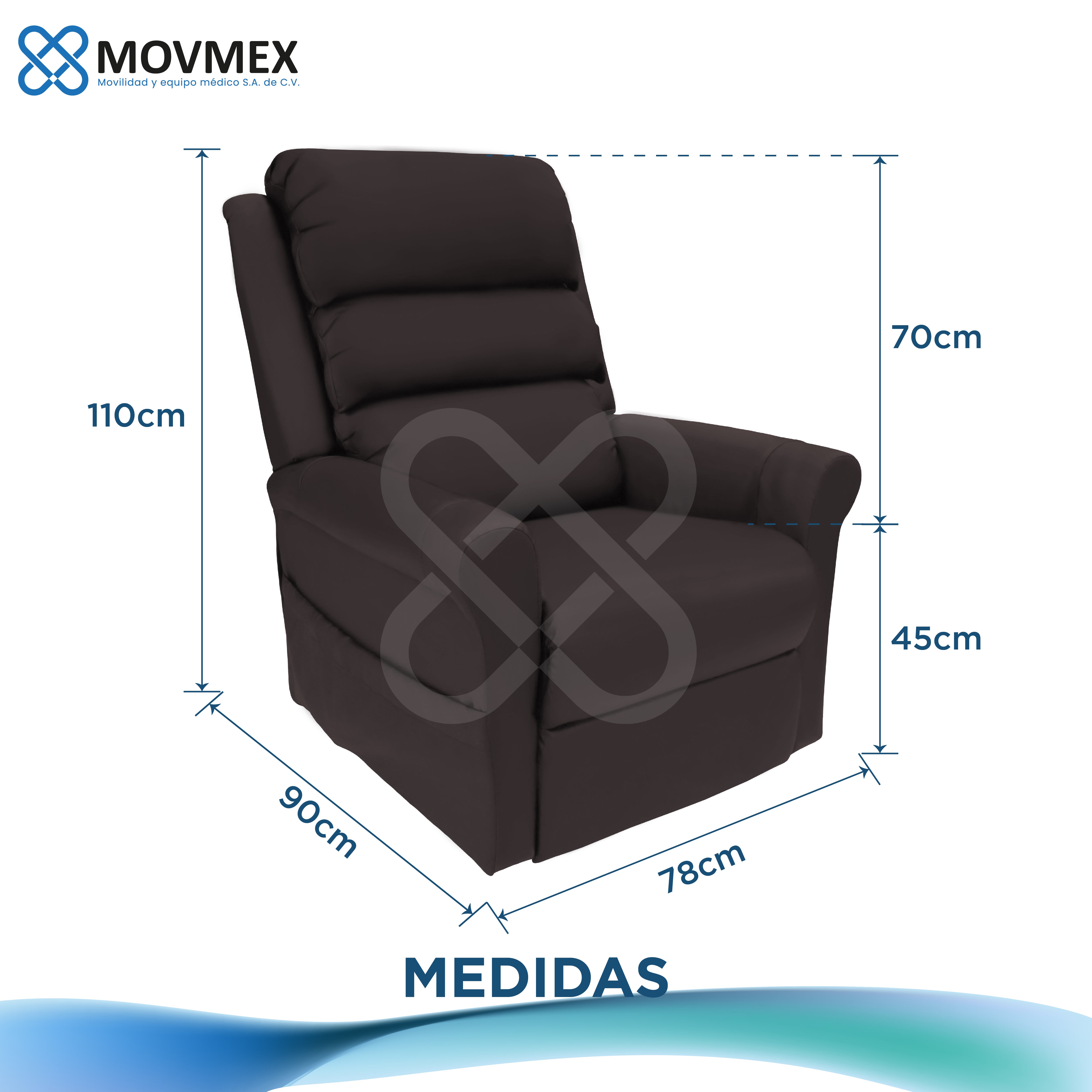 SILLÓN REPOSET ELÉCTRICO CON SISTEMA DE MASAJE POR VIBRACIÓN