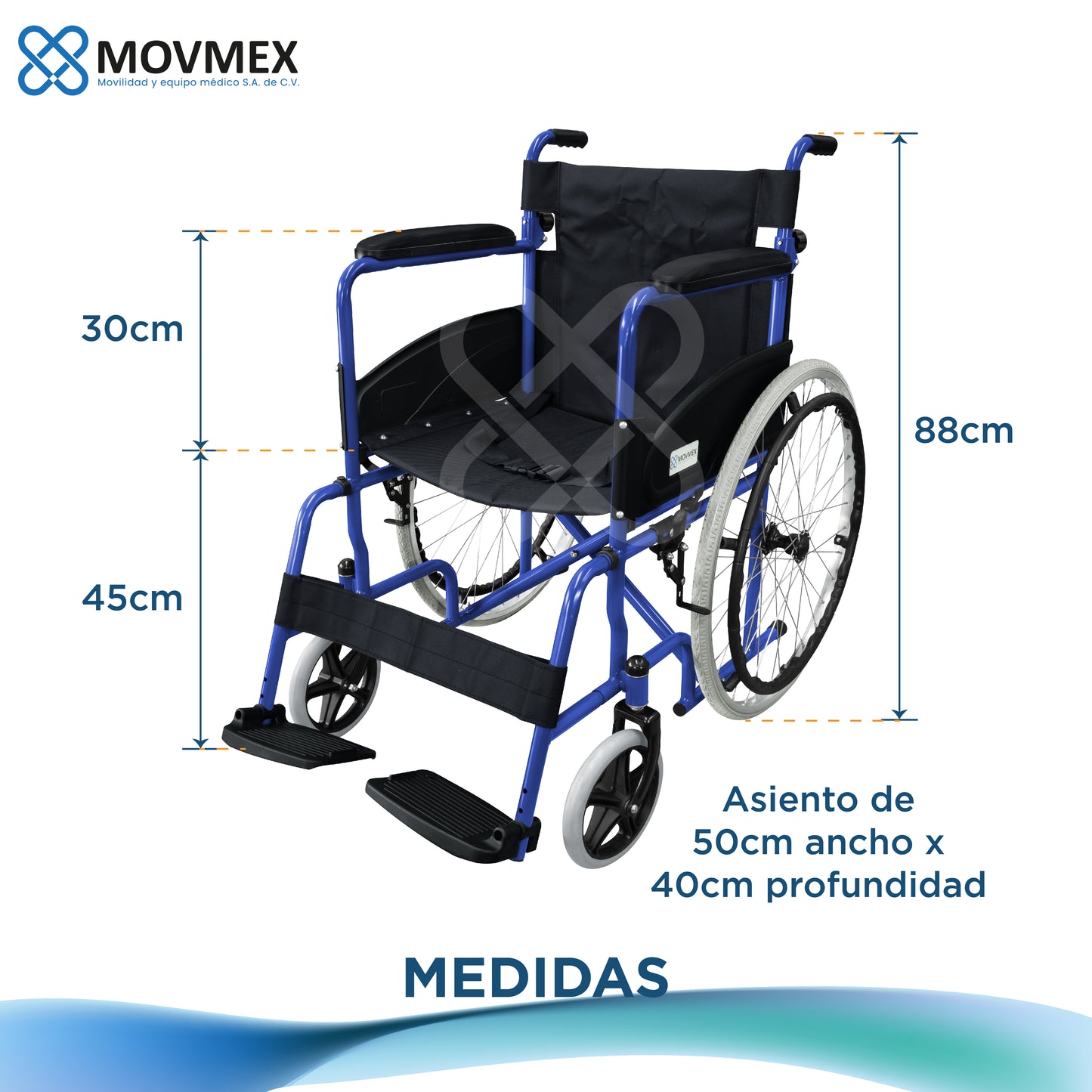 SILLA DE RUEDAS BÁSICA LLANTA SÓLIDA ZINIC
