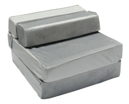 SOFA CAMA PLEGABLE INDIVIDUAL GRIS