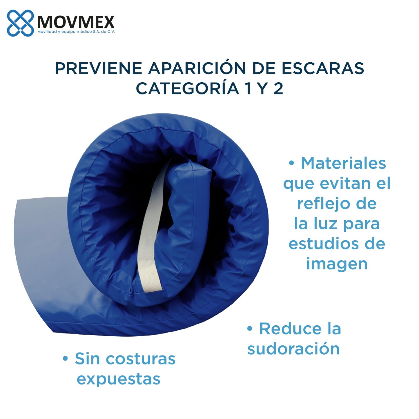 Sobrecolchon Antillagas Antiescaras Colchón Cascaron De Huevo  Impermeable Movmex