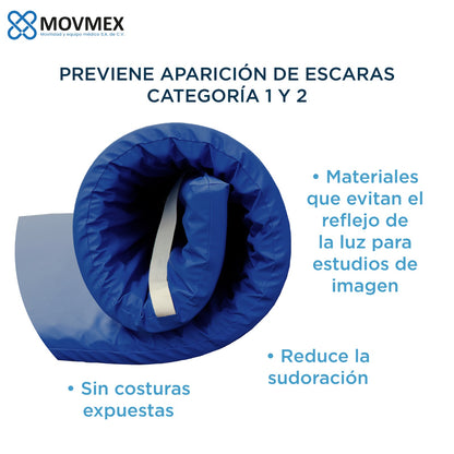 Sobrecolchon Antillagas Antiescaras Colchón Cascaron De Huevo  Impermeable Movmex