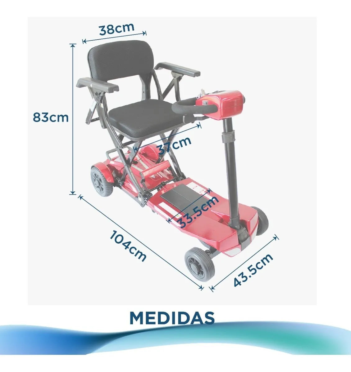 Sillas De Ruedas Scooter Eléctrico 4ruedas Plegable Portátil Movmex