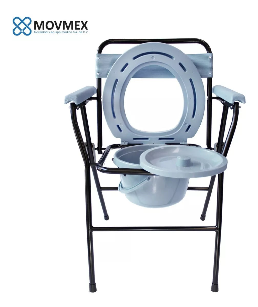 SILLA CON CÓMODO PLEGABLE PORTÁTIL MODELO CHARITE