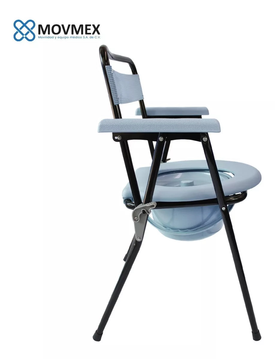 SILLA CON CÓMODO PLEGABLE PORTÁTIL MODELO CHARITE