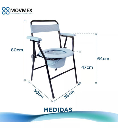 Silla Con Cómodo Plegable Portátil Charite Movmex