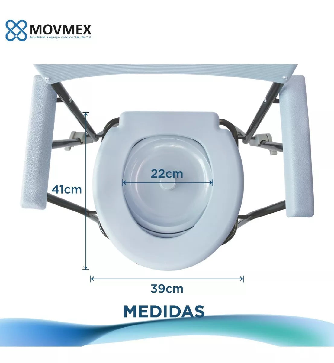 SILLA CON CÓMODO PLEGABLE PORTÁTIL MODELO CHARITE