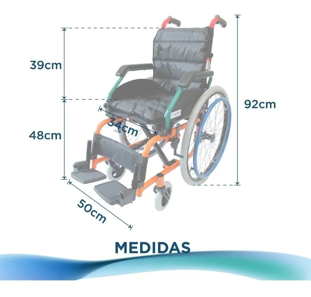 SILLA DE RUEDAS INFANTIL PLEGABLE LLANTA NEUMÁTICA MODELO BAMBINO