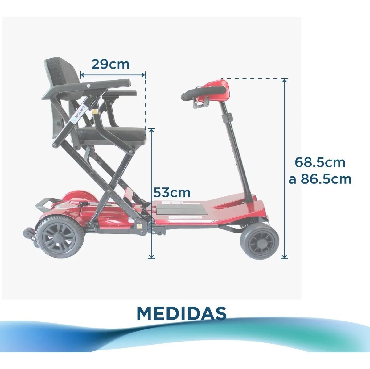 Sillas De Ruedas Scooter Eléctrico 4ruedas Plegable Portátil Movmex