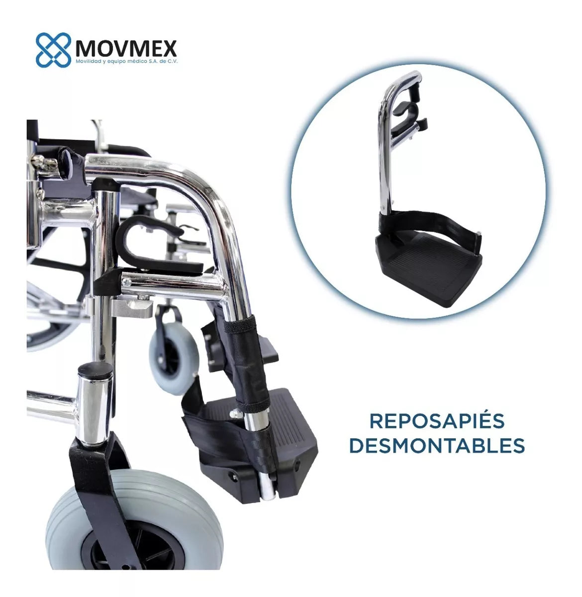Silla De Ruedas Sólida Sobrepeso Extra Ancha 24"  Curie Movmex