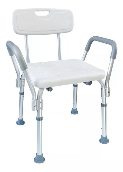 Silla Banco De Ducha Con Respaldo Desmontables Altura Ajustable  Movmex
