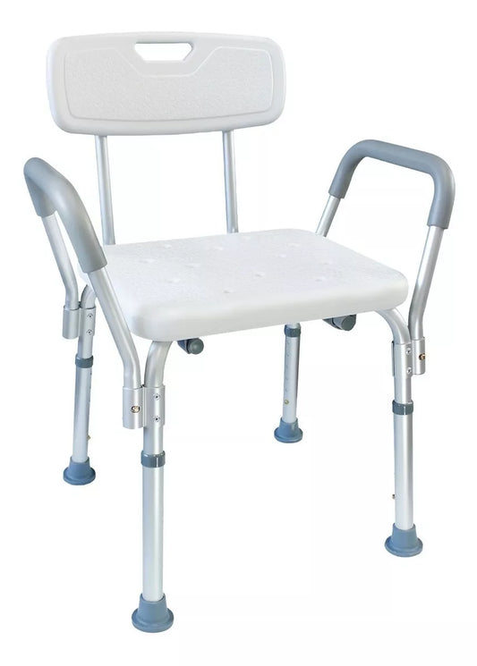 Silla Banco De Ducha Con Respaldo Desmontables Altura Ajustable  Movmex