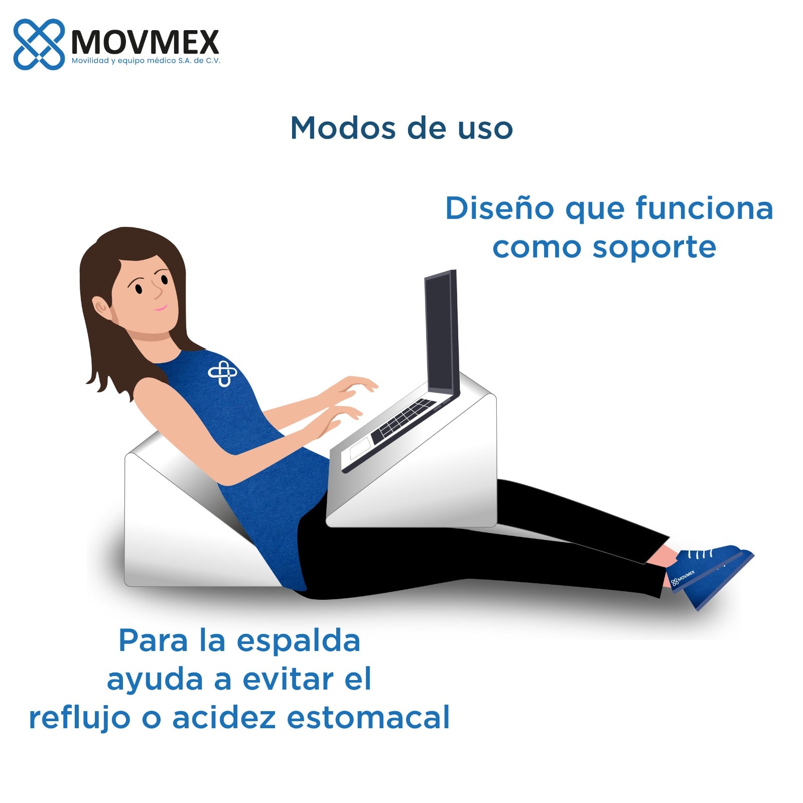 COJIN CUÑA ANTIREFLUJO MEMORY FOAM MODELO HELENA